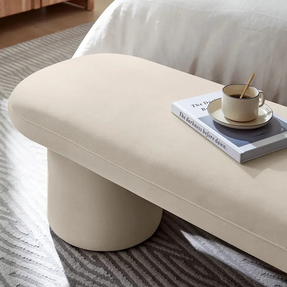 Miniatura: Orla Performance Velvet Bench in Almond