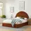 Miniatura: Solana Arched Performance Velvet Platform Bed – Rust