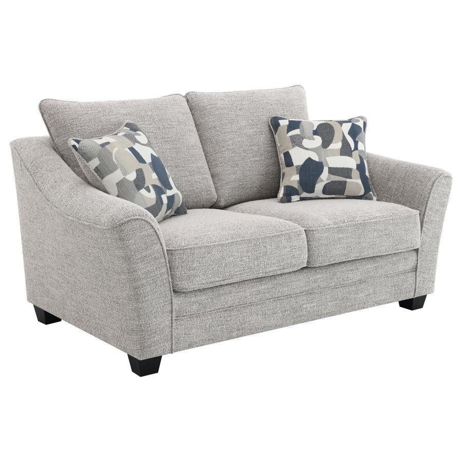 Thumbnail: Tomkins 3-piece Boucle Upholstered Sofa Set Light Grey