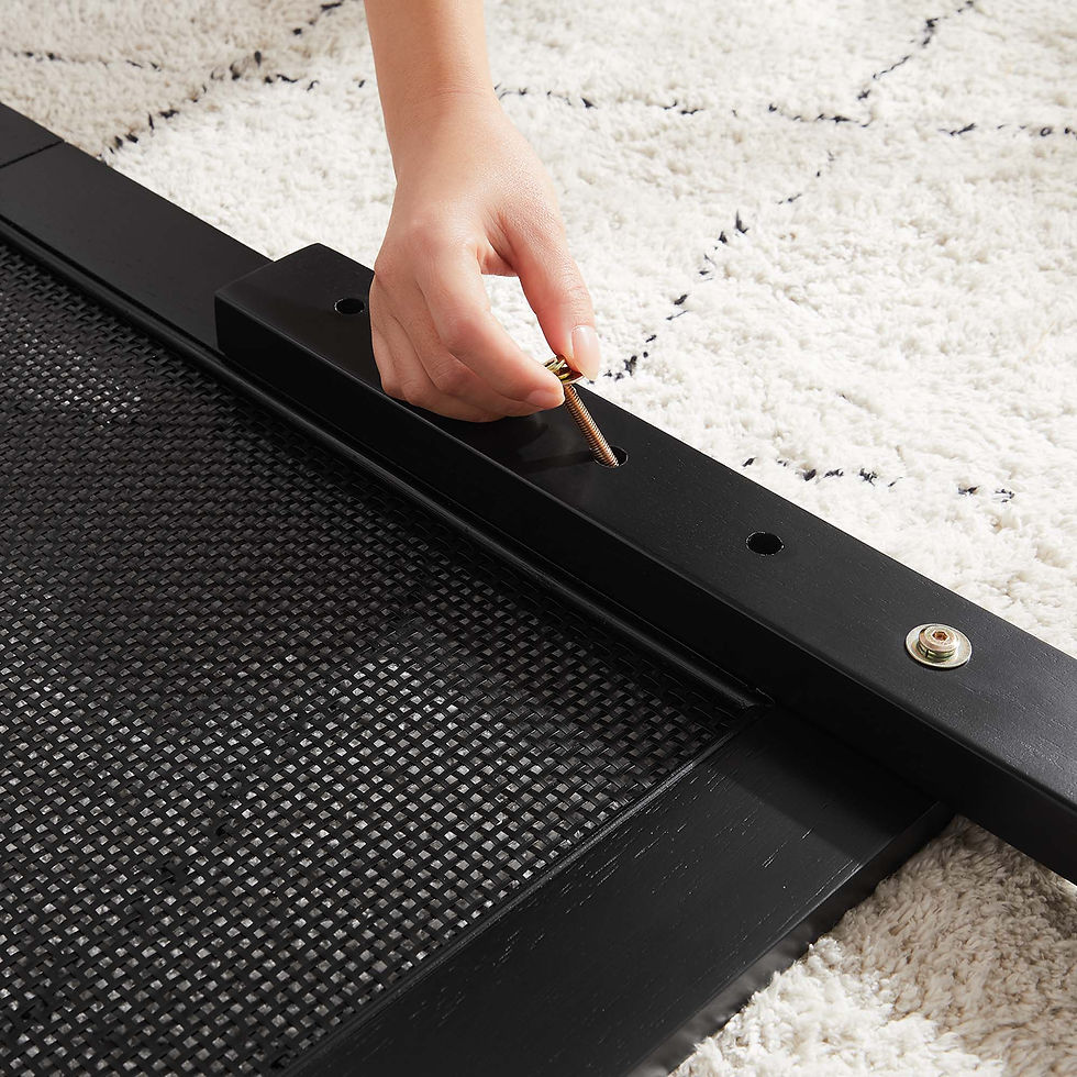 Miniatura: Sirocco Rattan and Wood Full Platform Bed – Black