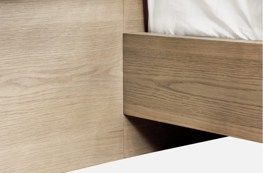 Miniatura: One Coastal Modern Live Edge Wall Bed with Floating Nightstands – Bisque Finish