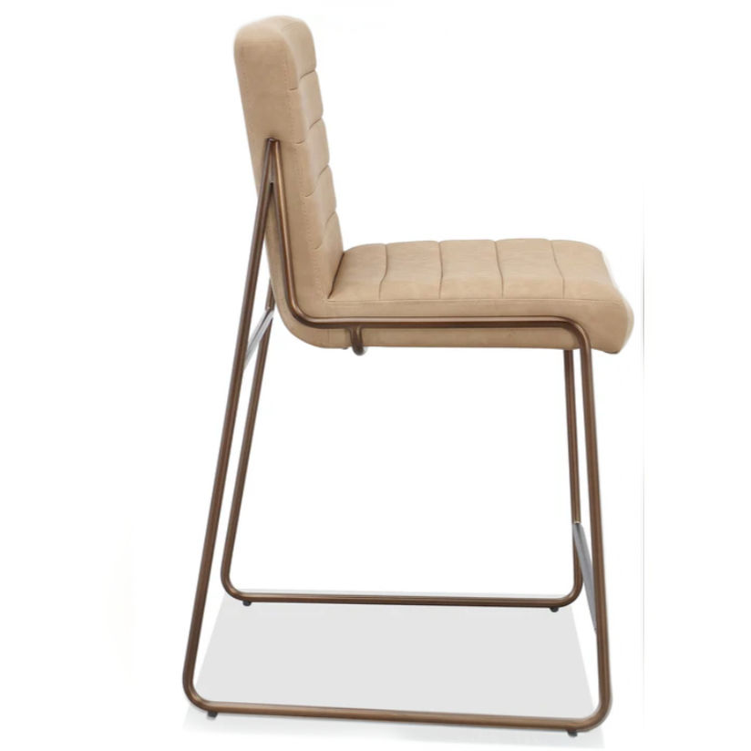 Madison Metal Frame Counter Stool in Honey Synthetic Leather