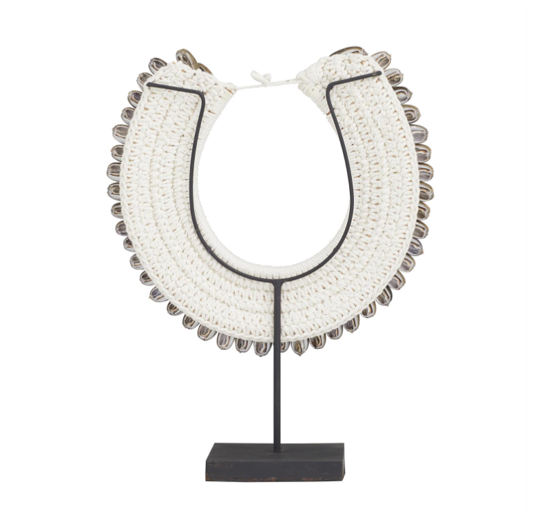 Miniatura: Brown Shell Necklace Handmade Decorative Sculpture with Stand