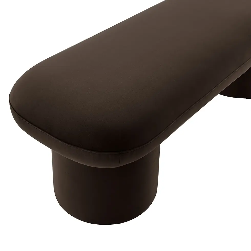 Thumbnail: Orla Performance Velvet Bench in Chocolate Brown