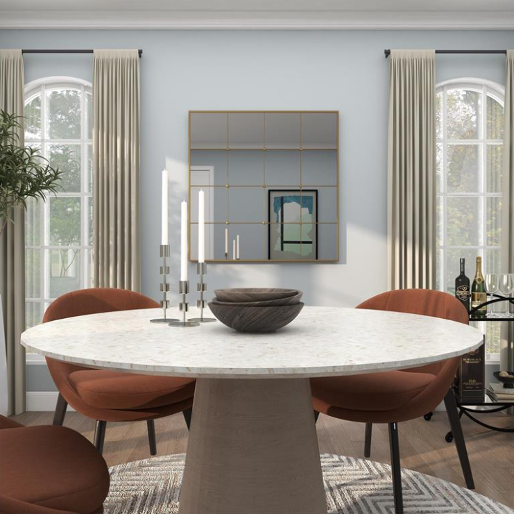 Miniatura: Gold Metal Window Pane Inspired Room Wall Mirror