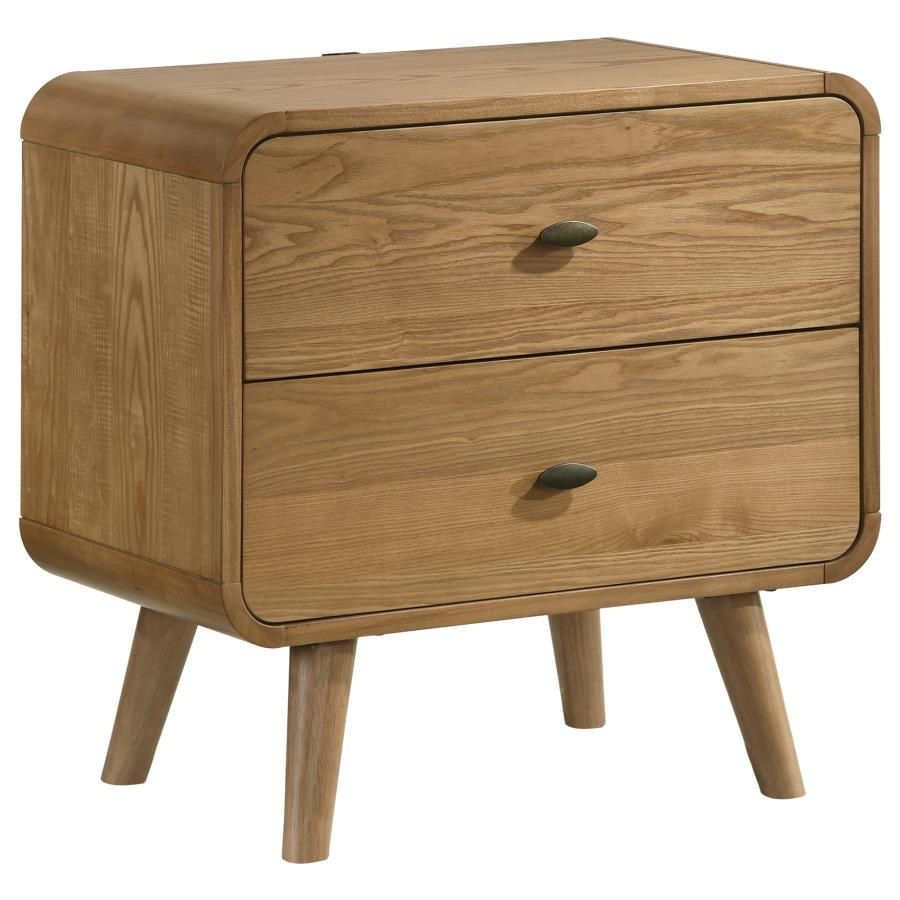 Miniatura: Robyn 2-drawer Nightstand Bedside Table Light Ash