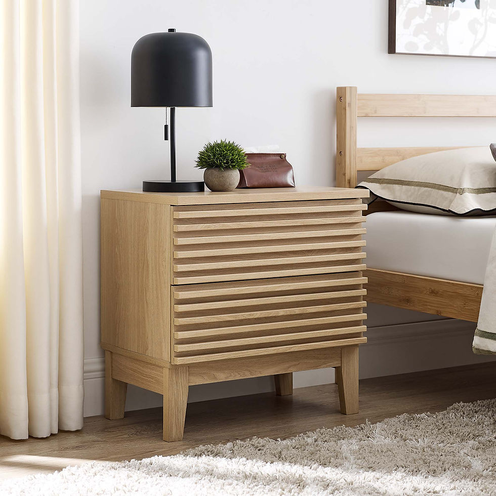 Miniatura: Render Mid-Century 2-Drawer Nightstand