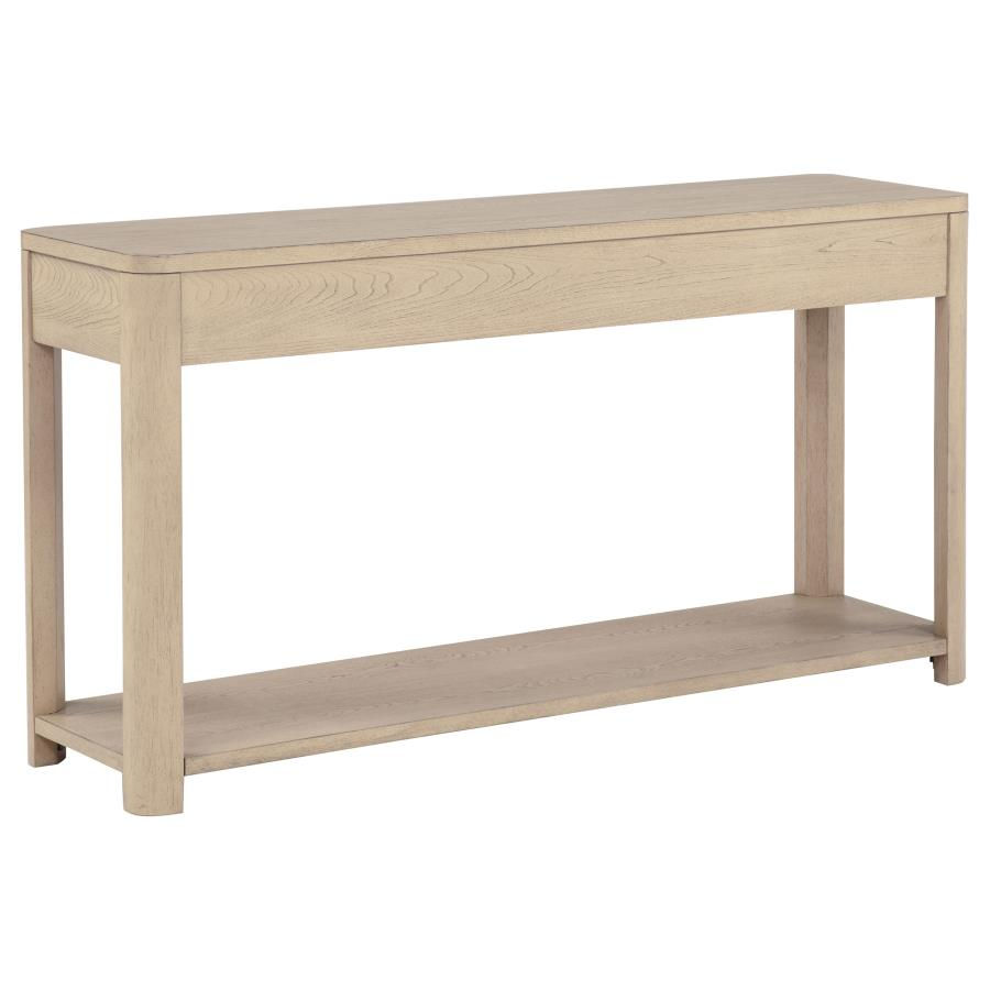 Thumbnail: Marcelo Sofa Console Table with 2 Drawers and Shelf Light Elm