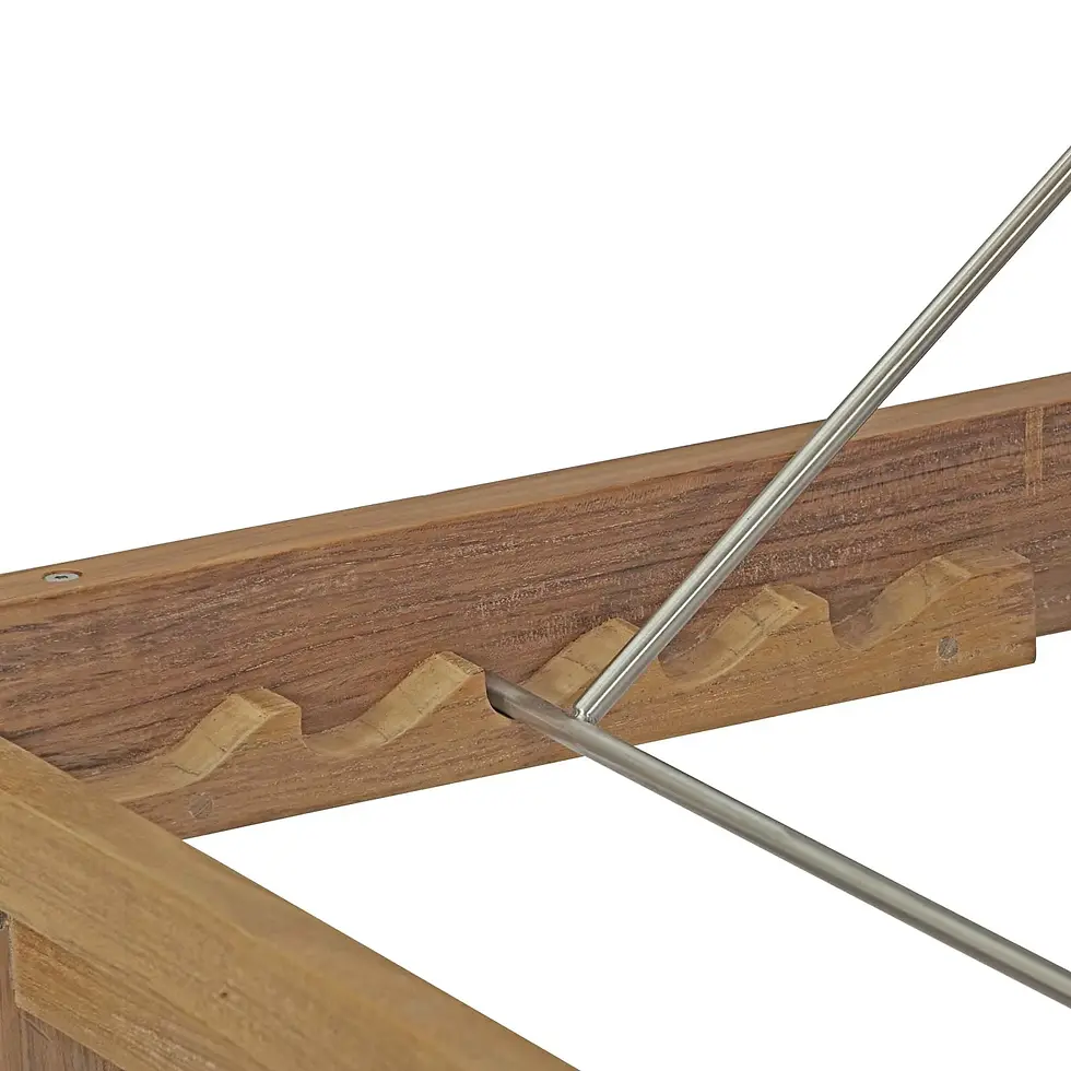 Miniatura: Upland Outdoor Patio Teak Chaise in Natural White