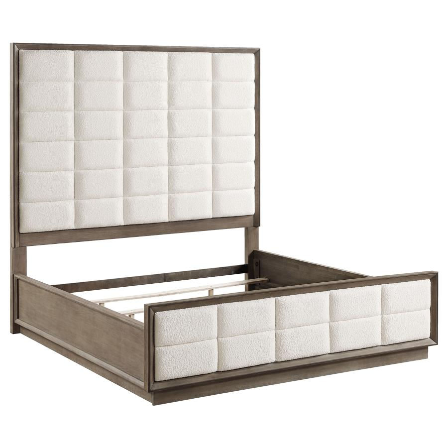 Thumbnail: Eastern King 3-Piece Bedroom Set – Modern Upholstered Bed with Two Matching
