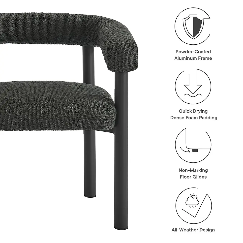 Miniatura: Nautica Outdoor Patio Aluminum Dining Armchairs Set of 2