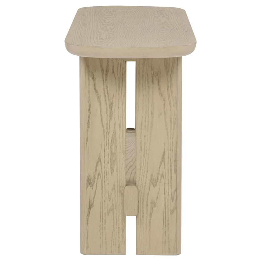Thumbnail: Kailani Coastal Sofa Console Table with Shelf Beige Oak