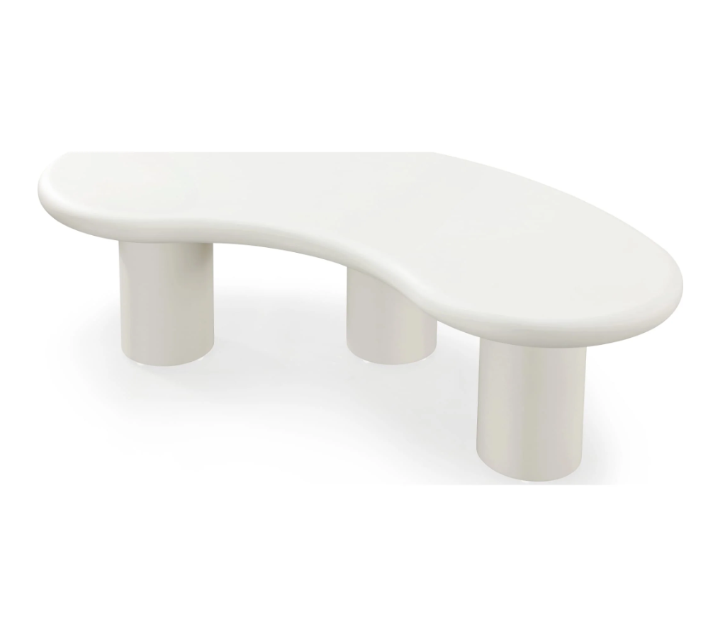 Sven Tall Wooden Coffee Table in Rice