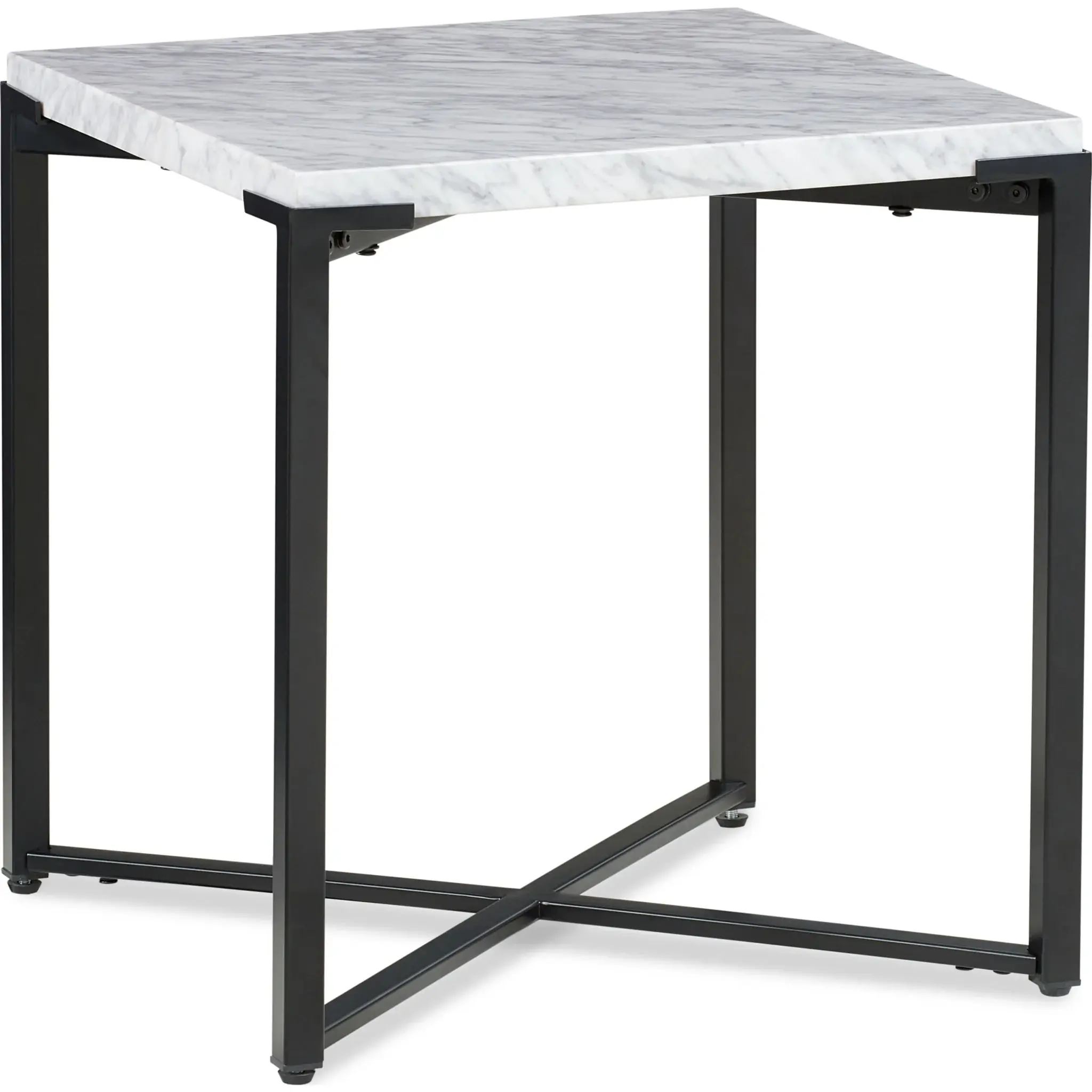 Saxon End Table in Matte Black