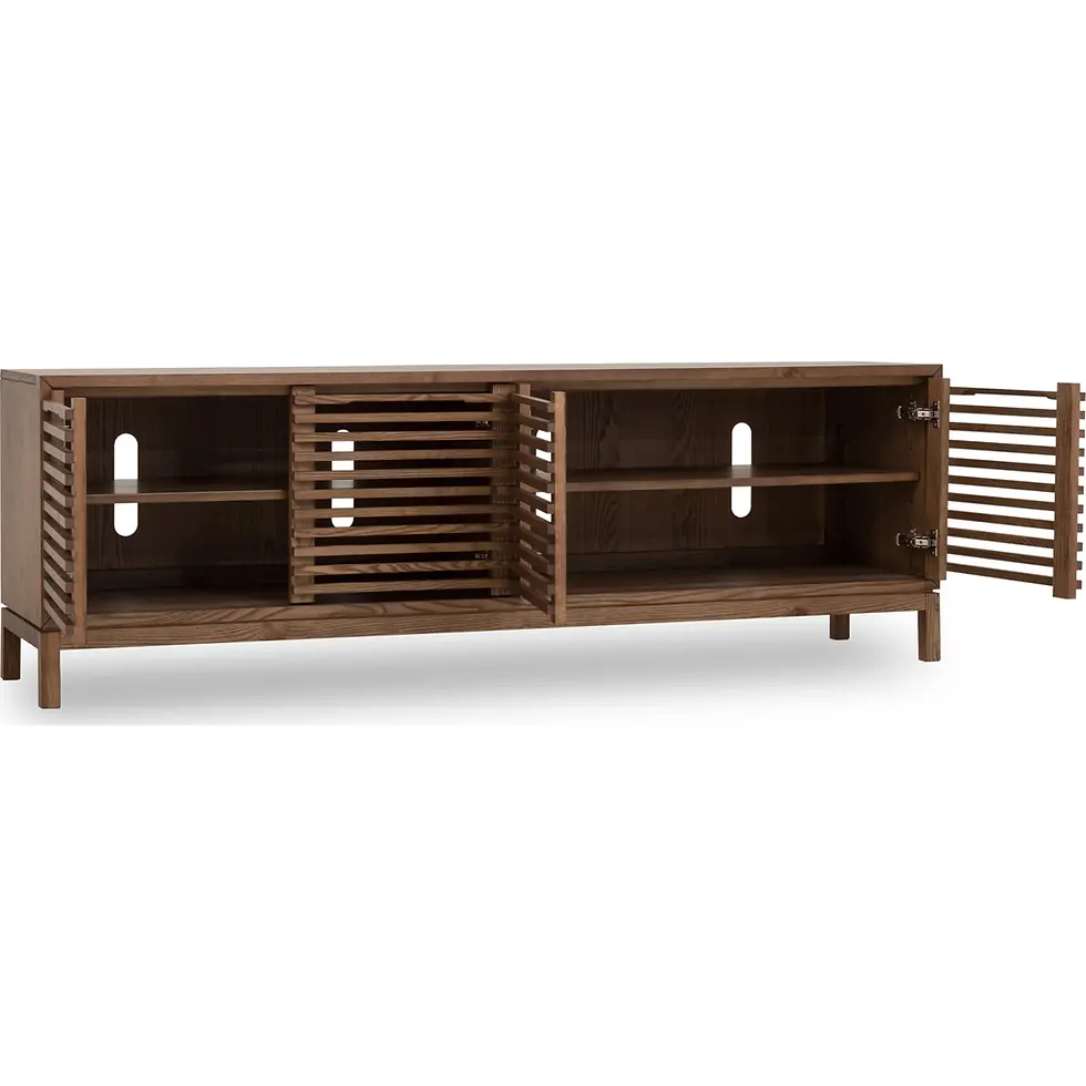 Thumbnail: Tanner Four Door Solid Ash Media Console in Roux