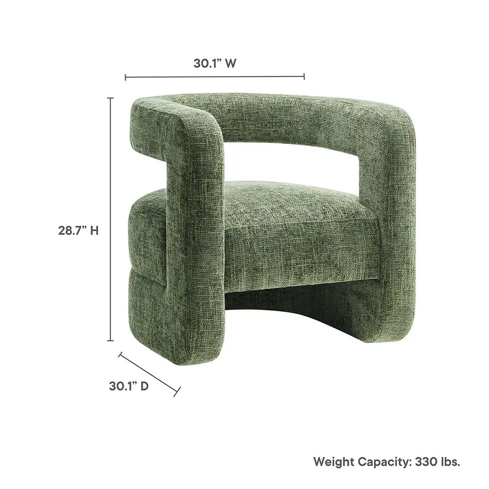 Thumbnail: Jaylin Upholstered Chenille Accent Chair in Basil