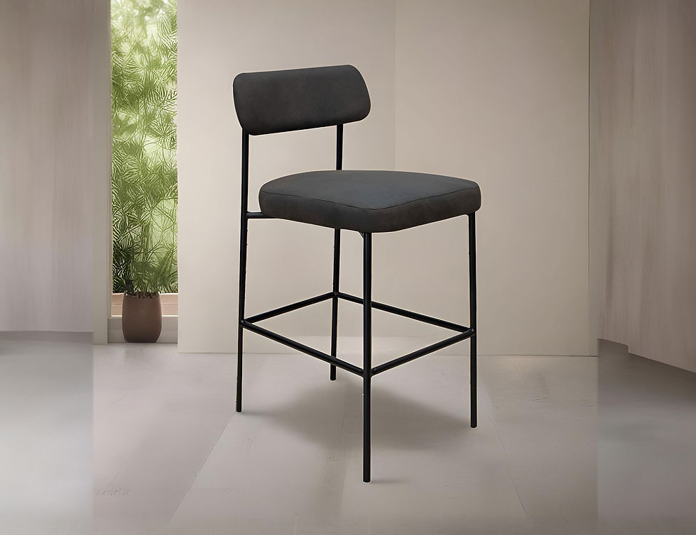 Wooden Frame & Metal Base, Barstool 30"