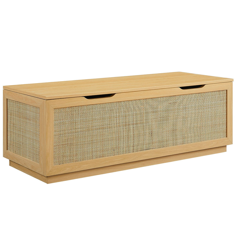 Miniatura: Soma Rattan Storage Bench in Oak