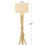Miniatura: Light Brown Driftwood Handmade Room Floor Lamp with Beige Linen Shade