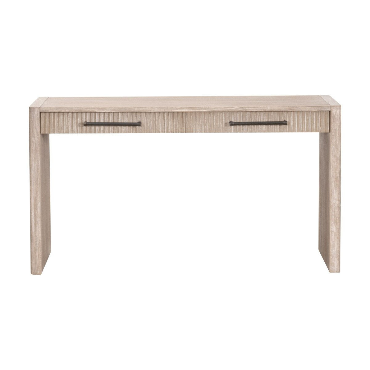 Halloway 2-Drawer Console Table – Natural Gray Acacia