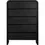 Miniatura: Elora Five Drawer Chest in Jet Black Ash
