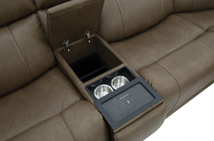 Thumbnail: Orpheus – Power Sectional with Lift Chair (Brown)