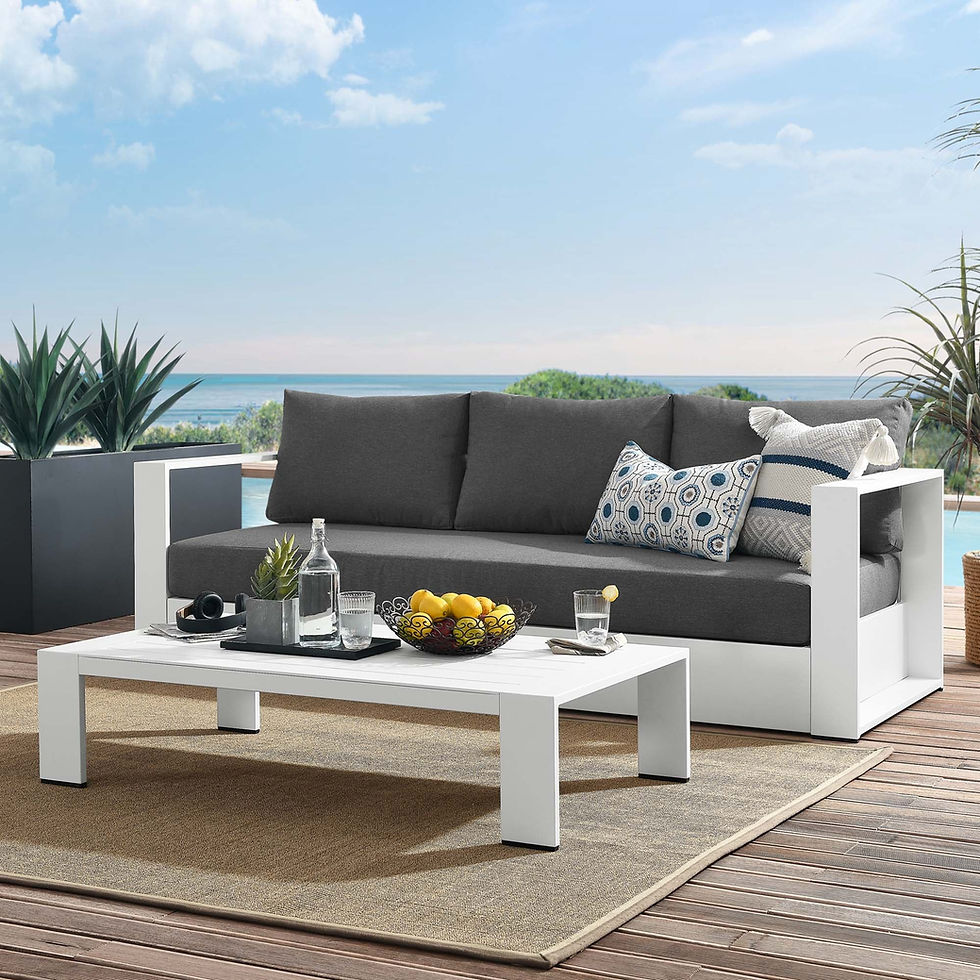 Miniatura: Tahoe 2-Piece Outdoor Patio Powder-Coated Aluminum Set