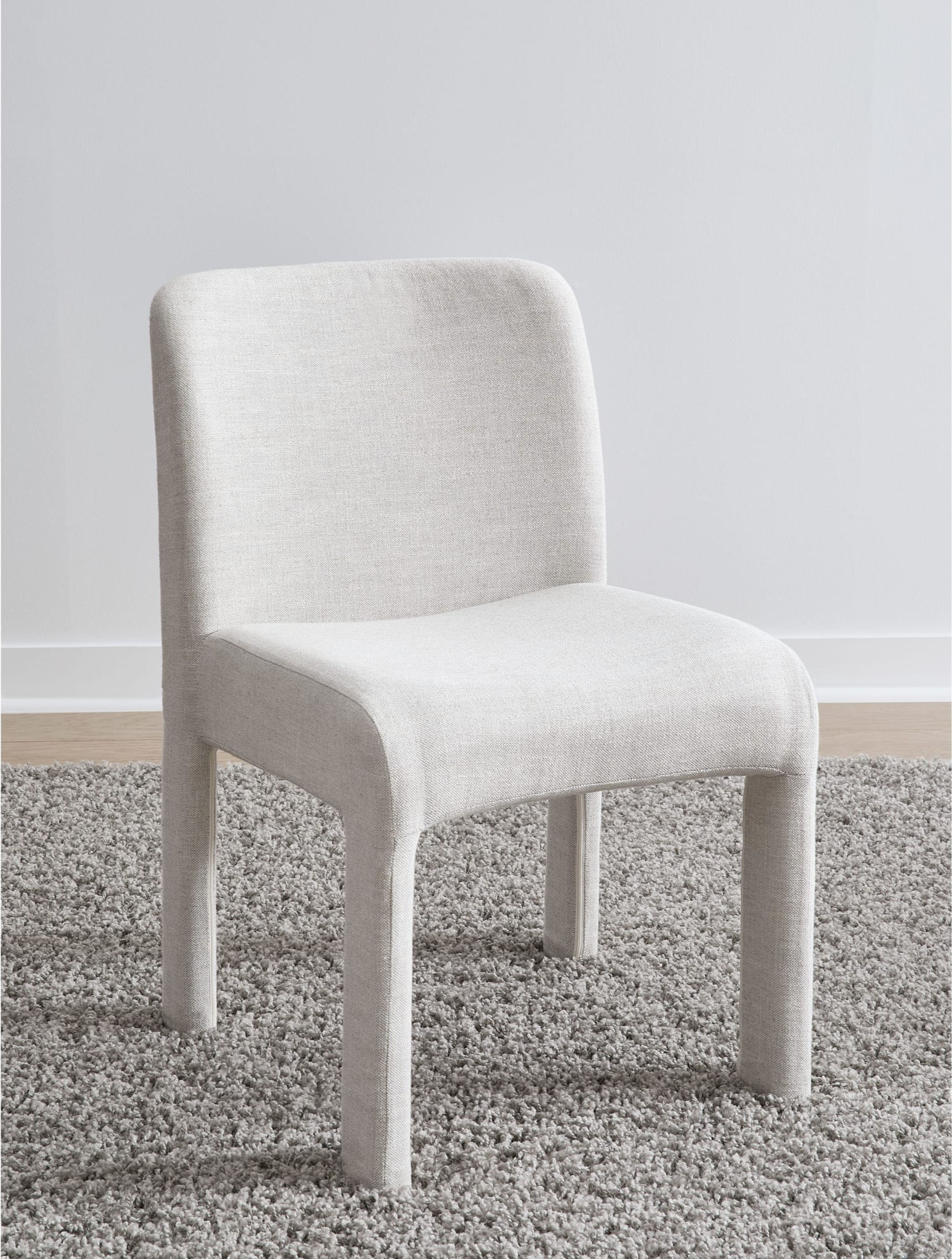 Devon Fully Upholstered Dining Chair in Turtle Dove Linen