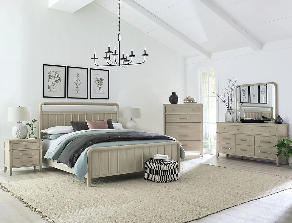 Miniatura: Camden Three Drawer Oak Wood Nightstand in Chai