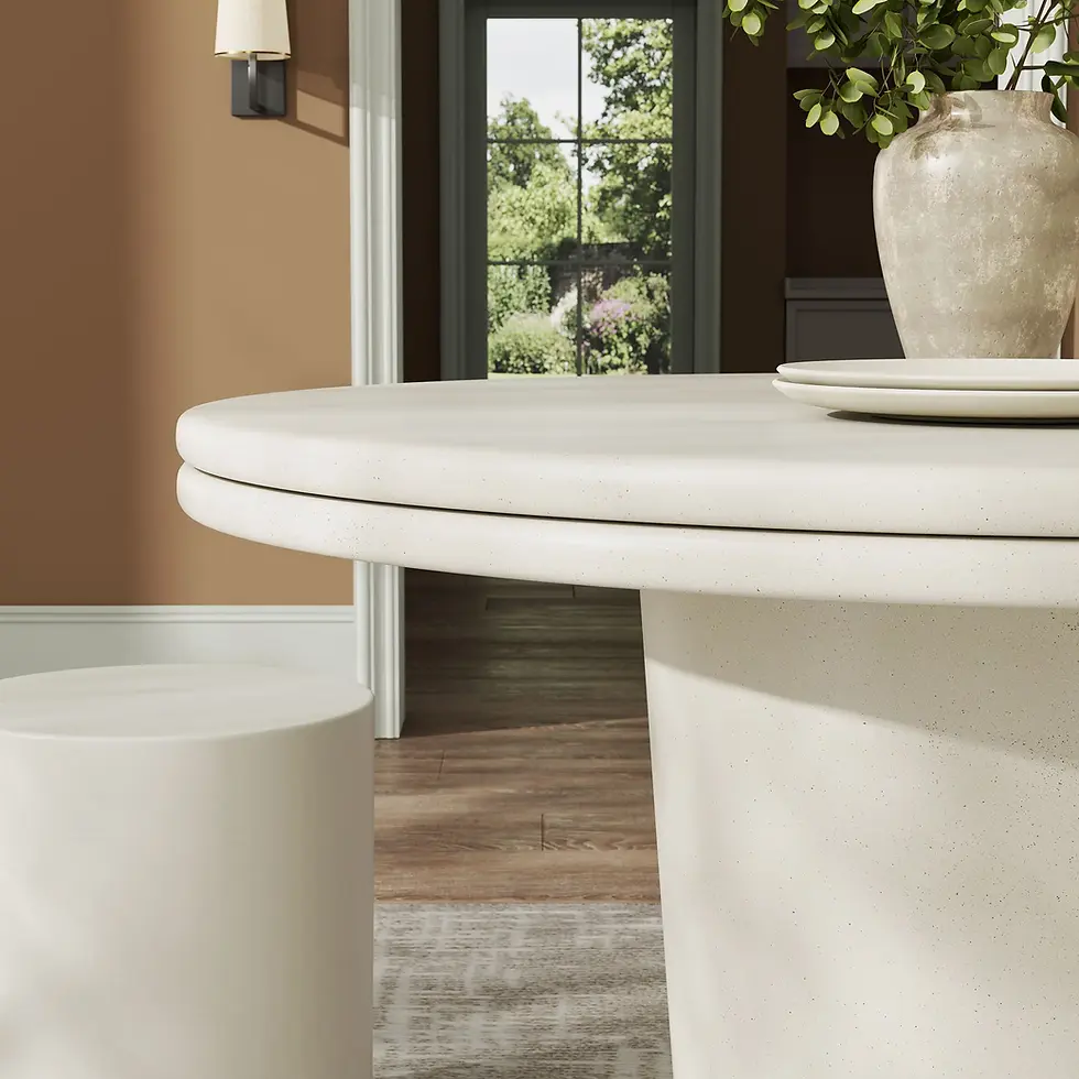 Thumbnail: Brion 48" Indoor - Outdoor Patio Concrete Round Dining Table
