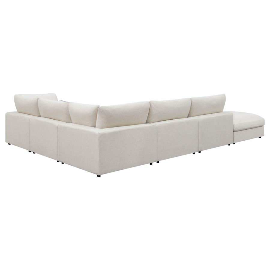 Thumbnail: Serene 6-piece Upholstered Modular Sectional Sofa Beige