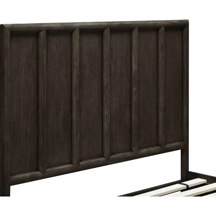 Thumbnail: Dorsey Wooden Two Drawer Storage Bed in Basalt Grey — Eastern King (6/6)