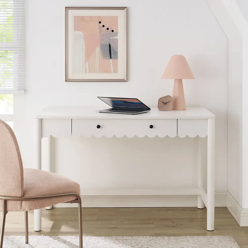 Thumbnail: Emmeline 1-Drawer Scallop Writing Desk