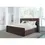 Thumbnail: Bacall Velvet Upholstered Wingback Platform Bed – Full (52"H x 75"W x 87"D)