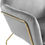 Miniatura: Keira Velvet Accent Chair with Gold Metal Base – Gray