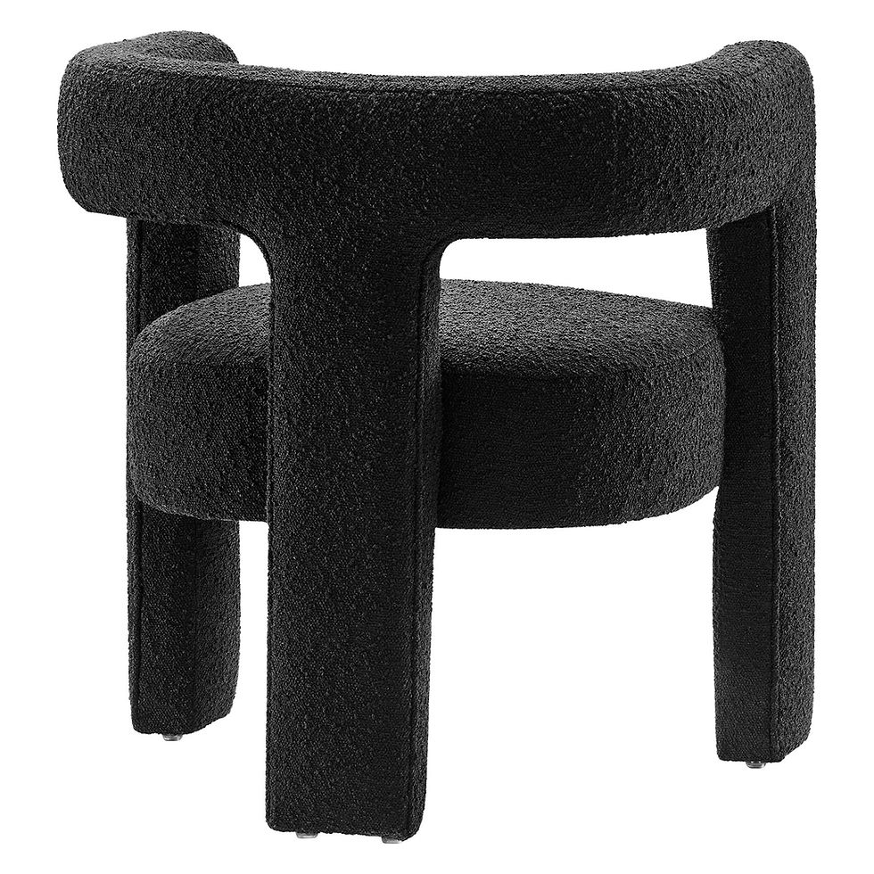 Miniatura: Kayla Boucle Upholstered Armchair in Black