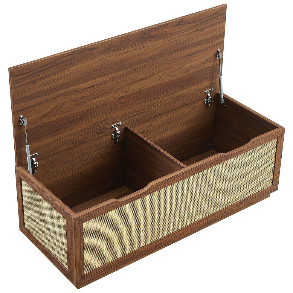 Thumbnail: Soma Rattan Storage Bench in Walnut