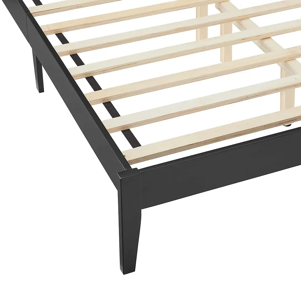 Miniatura: Sirocco Rattan and Wood Full Platform Bed – Black