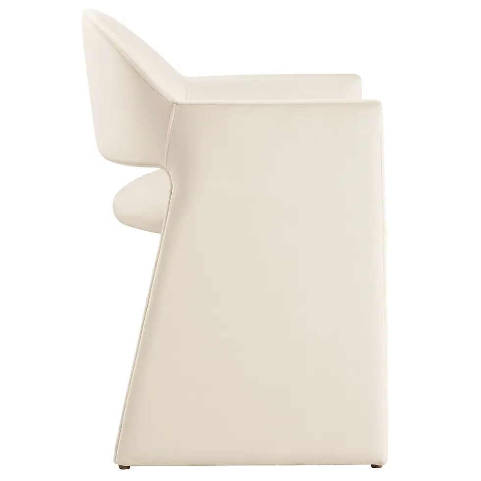 Miniatura: Talia Performance Velvet Dining Armchair in Alabaster