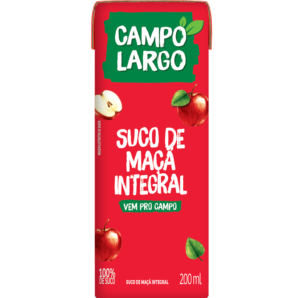 Suco Integral Maca Uht Campo Largo 27x200ml