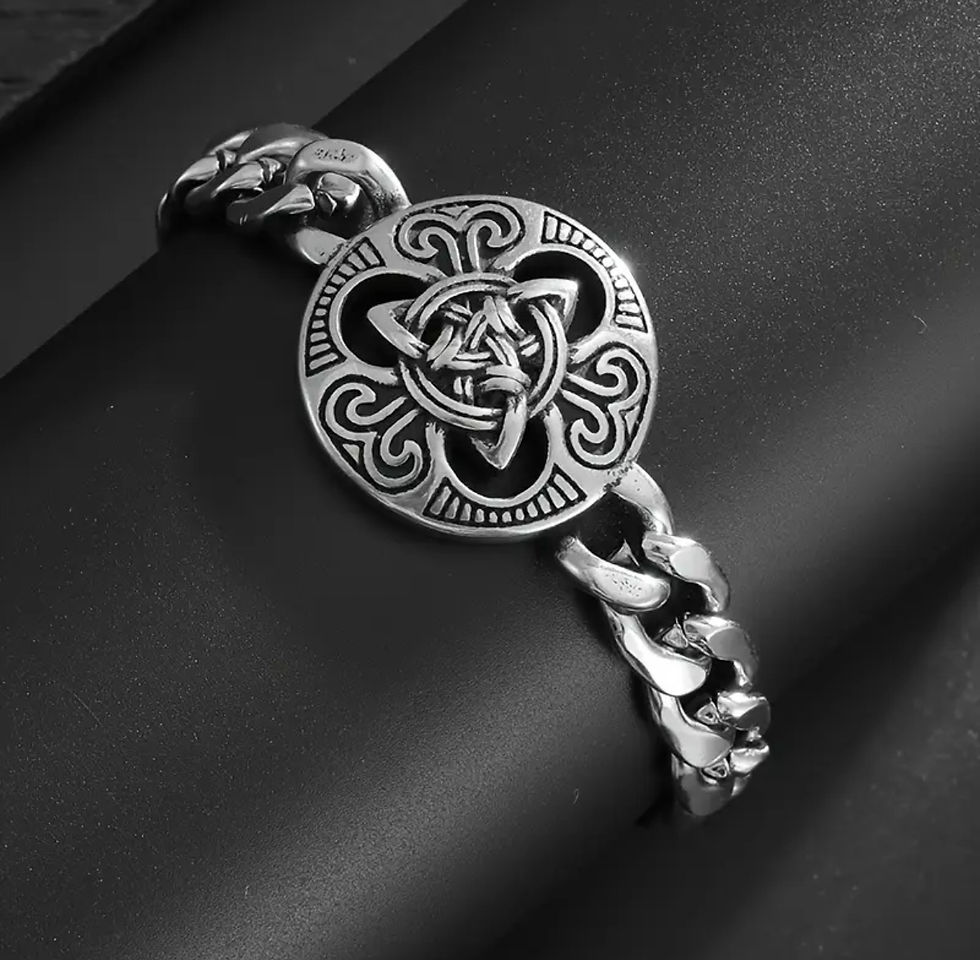 Miniature : Gourmette Homme "Celtique Éternel" en Acier Inoxydable