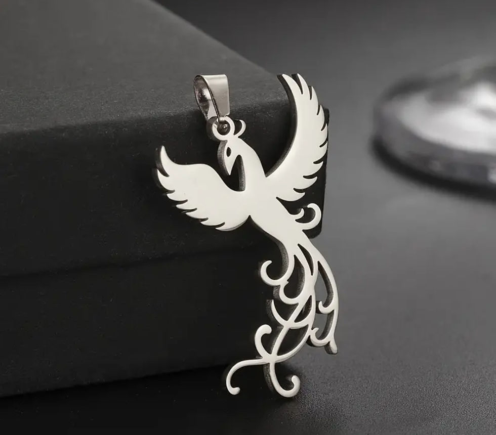 Pendentif Phénix avec chaîne