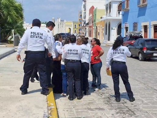 Mantienen protesta mujeres policías en Campeche por falta de pago