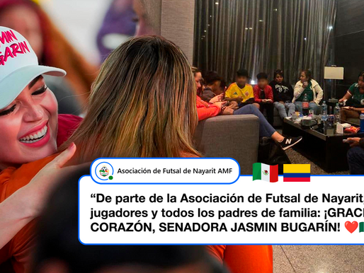 Jasmin Bugarín apoyó hospedaje y gestiones para niños nayaritas afectados por emergencia en Colombia