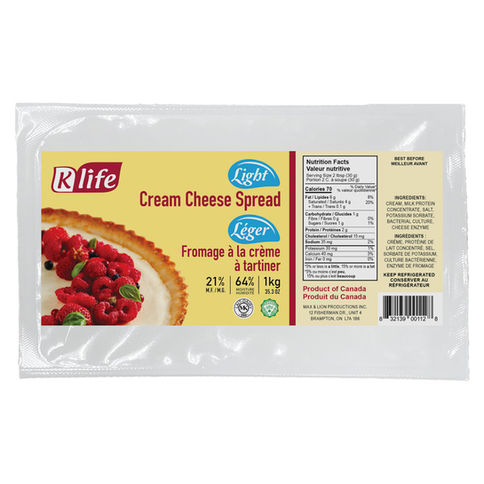 Light Cream Cheese 21% M.F. 1 kg package