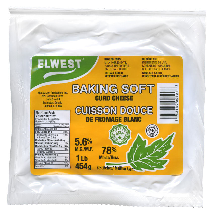 Baking Soft Cheese 5.6% M.F. 454g package