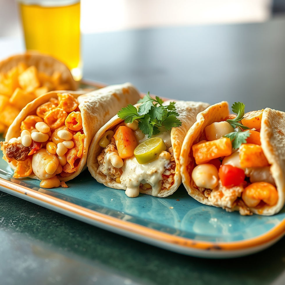 plato mexicano de burritos de pollo,res, camarones  con precio de 15$ los de pollo, $16 lo