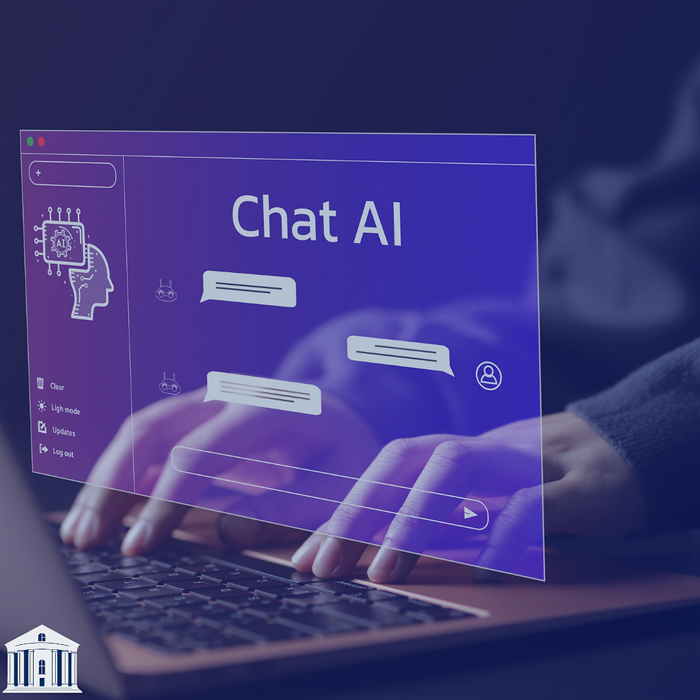 Image of someone using an artificial intelligence chat service