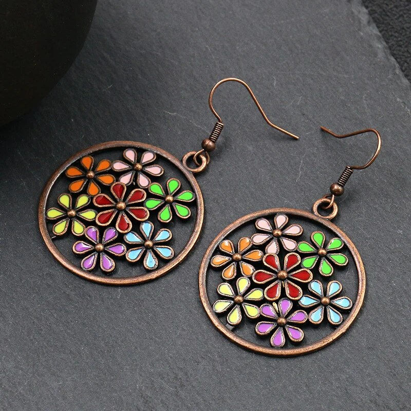 Miniature : Boucles d'oreilles  en émail.