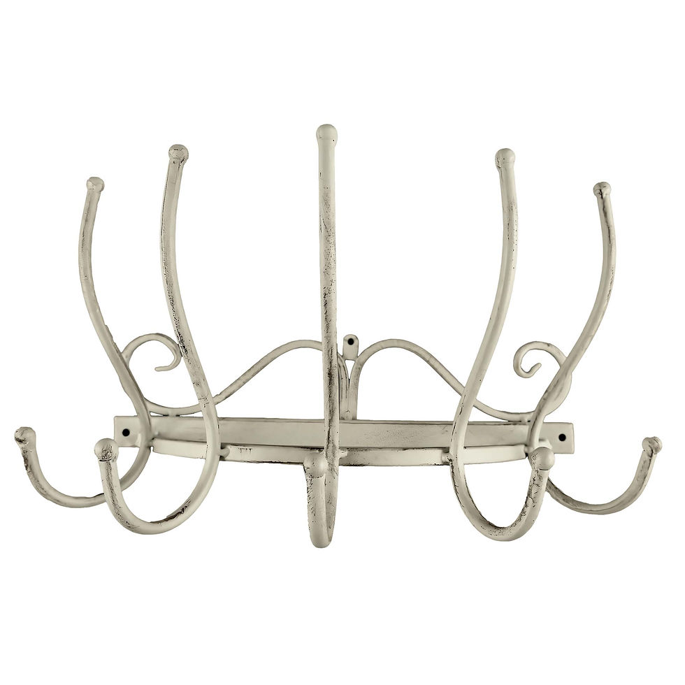 Miniaturbild: Garderobe 5 Haken, Altweiß